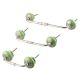 Pea Green Strewn Flat Ceramic Bridge Handle