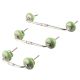 Pea Green Strewn Flat Ceramic Bridge Handle