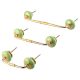 Pea Green Strewn Flat Ceramic Bridge Handle