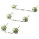 Pea Green Strewn Flat Ceramic Bridge Handle