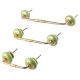 Pea Green Strewn Flat Ceramic Bridge Handle
