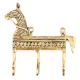 Engraved Brass Horse Hooks with 3 Pegs