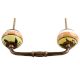 Black Leaf Ceramic Bridge Handle