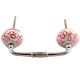 Red Leaf Floral Ceramic Bridge Handle