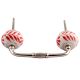 Red Leaf Floral Ceramic Bridge Handle