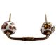 Brown Hibiscus Flower Ceramic Bridge Handle