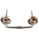 Brown Hibiscus Flower Ceramic Bridge Handle