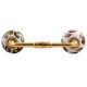 Brown Hibiscus Flower Ceramic Bridge Handle