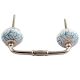 Turquoise Leaf Floral Ceramic Bridge Handle