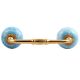 Turquoise Leaf Floral Ceramic Bridge Handle