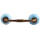 Turquoise Leaf Floral Ceramic Bridge Handle