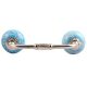 Turquoise Leaf Floral Ceramic Bridge Handle