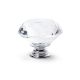 YDO 40mm Diamond Shape Crystal Glass Knob, 6 Pieces, Clear
