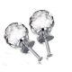 Yazer 30mm Clear Crystal Glass Round Shape Cabinet Knob Drawer Cupboard Pull Handle 10pcs-Pack