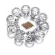 Yazer 30mm Clear Crystal Glass Round Shape Cabinet Knob Drawer Cupboard Pull Handle 10pcs-Pack