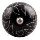Black Leaf Floral Ceramic Wine Stopper