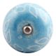Turquoise Leaf Floral Ceramic Wine Stopper