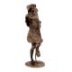 Brass Man Standing with Stick Statue