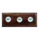 Turquoise Fish Flat Ceramic Wooden Hooks