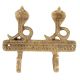 Golden Bronze Two Cobra Wall Hooks