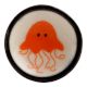Orange Sea Fish Flat Ceramic Wine Stopper