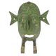 Brass Tribal Face Dual Hooks with Patina