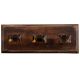 Smoke Prism Shape Glass Wooden Hooks