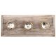 Clear Wheel Glass and Metal Wooden Hooks