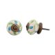 Green Blue Leaf Knob