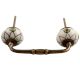 Black Flower Ceramic Bridge Handle