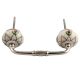 Black Flower Ceramic Bridge Handle