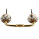 Black Flower Ceramic Bridge Handle