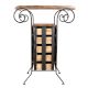 Wooden And Wrought Iron Hand Carved Cabinet With 6 Drawer