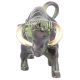 Green Brass Bull Figurine