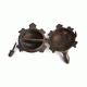 Brass Patina Rich Engraved Turtle Storage Box