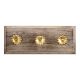 Golden Mercury Sunflower Glass Wooden Hooks