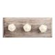 Cream Flower Metal Wooden Hooks