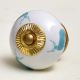 Sea Green Standing Rein Deer Pattern Ceramic Dresser Knob Online