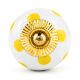 White Yellow Polka Ceramic Furniture Knob