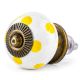 White Yellow Polka Ceramic Furniture Knob