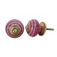 Dark Pink White Knob