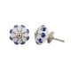 Blue Flower Medium Knob
