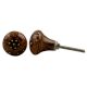 Mustard Green Floral Ceramic Bulb Knob