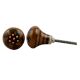 Mustard Big Red Floral Ceramic Wardrobe Knob