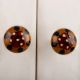 Big Red Floral Ceramic Bulb Drawer Knob