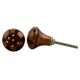 Big Red Floral Ceramic Bulb Drawer Knob