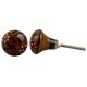 Red Black Dotted Leaf Cabinet Knob