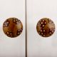 Red Dotted Leafy Ceramic Bulb Knob