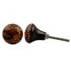 Mustard Red Dotted Leafy Bulb Knob
