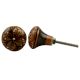 Mustard Four Red Floral Ceramic Bulb Knob